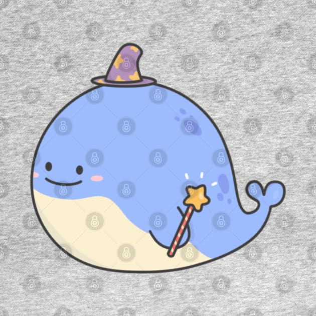 Happy Wizard Whale by pbanddoodles